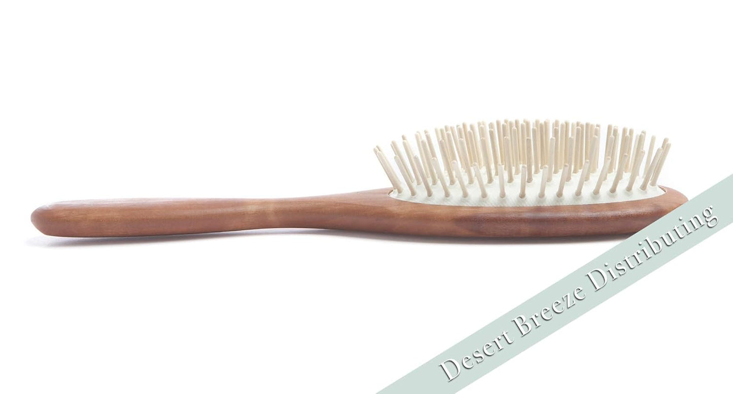 Natural Wooden Hair Brush for Women – Anti Breakage Wood Bristle Brush with Pear Wood Handle, Gentle Scalp Massage, Anti-Static, Made in Germany – Best Rated for All Hair Types