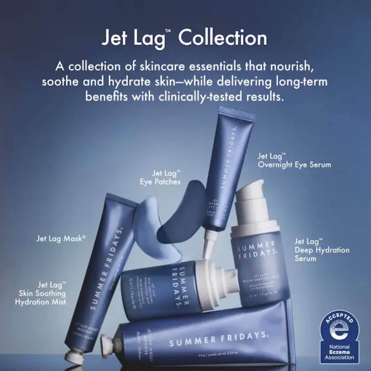 Summer Fridays Jet Lag Under Eye Patches - Hydrating & Depuffing Hydrogel Eye Masks with Caffeine & Peptides to Soothe & Refresh the Undereye Area (6 Pairs)
