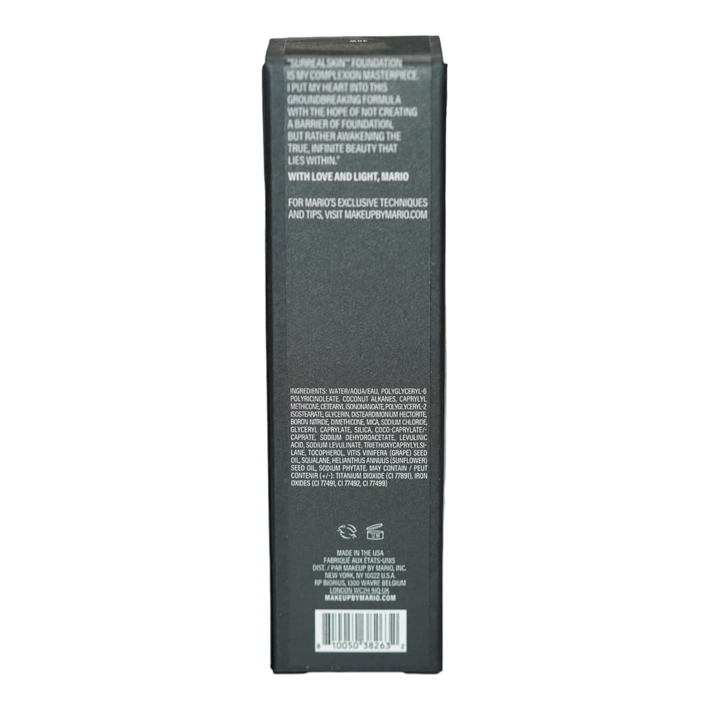 MAKEUP BY MARIO SurrealSkin Liquid Foundation, Liquid Formula, Vegan, Long-wearing coverage, Hydrating, Natural Finish, Size 30 mL (30W - dark deep with warm undertone)