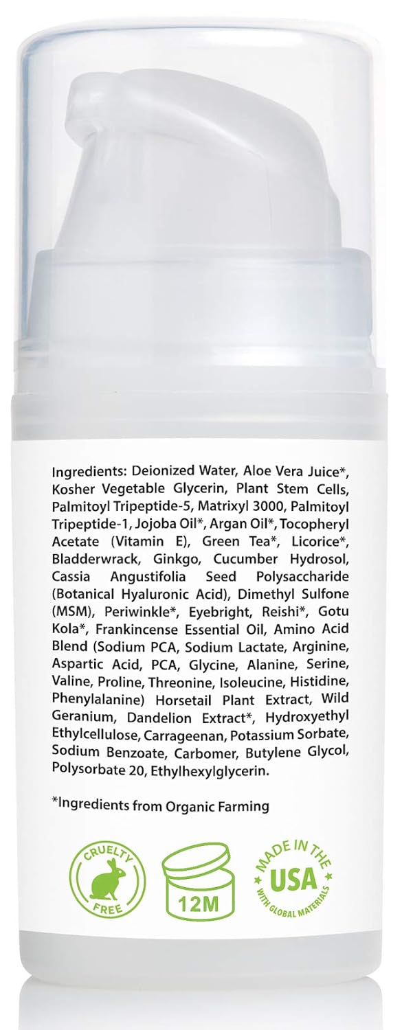 Amara Beauty Eye Cream Gel for Dark Circles and Puffiness with Peptides & Hyaluronic Acid, 0.5 fl. oz.