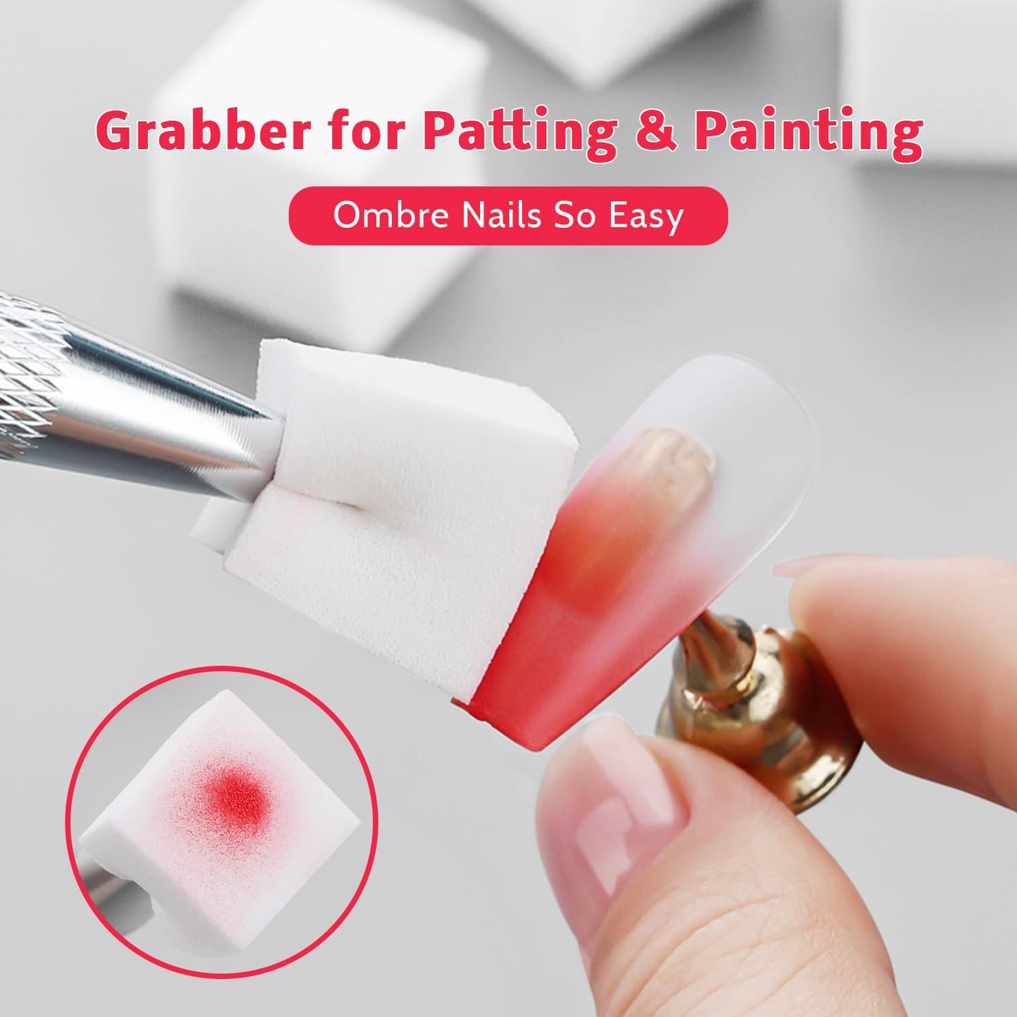 Sponge Pat Paint Nail Gel, 9 Colors Ombre Nails Gradient Gel Nail Blush Blooming Aura Nails Drawing Stripper Floral Painting Nail Art, No Wipe, UV/LED Curing (9 Colors B)