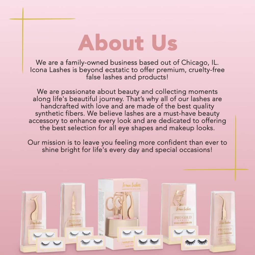 Eyelash Scissors - 24K Gold-Plated Stainless Steel Lash Scissors for Cutting False Lashes - Curved Scissors with Precision Tips for Trimming Cuticle, Eyebrow, Beard, Facial & Nose Hair