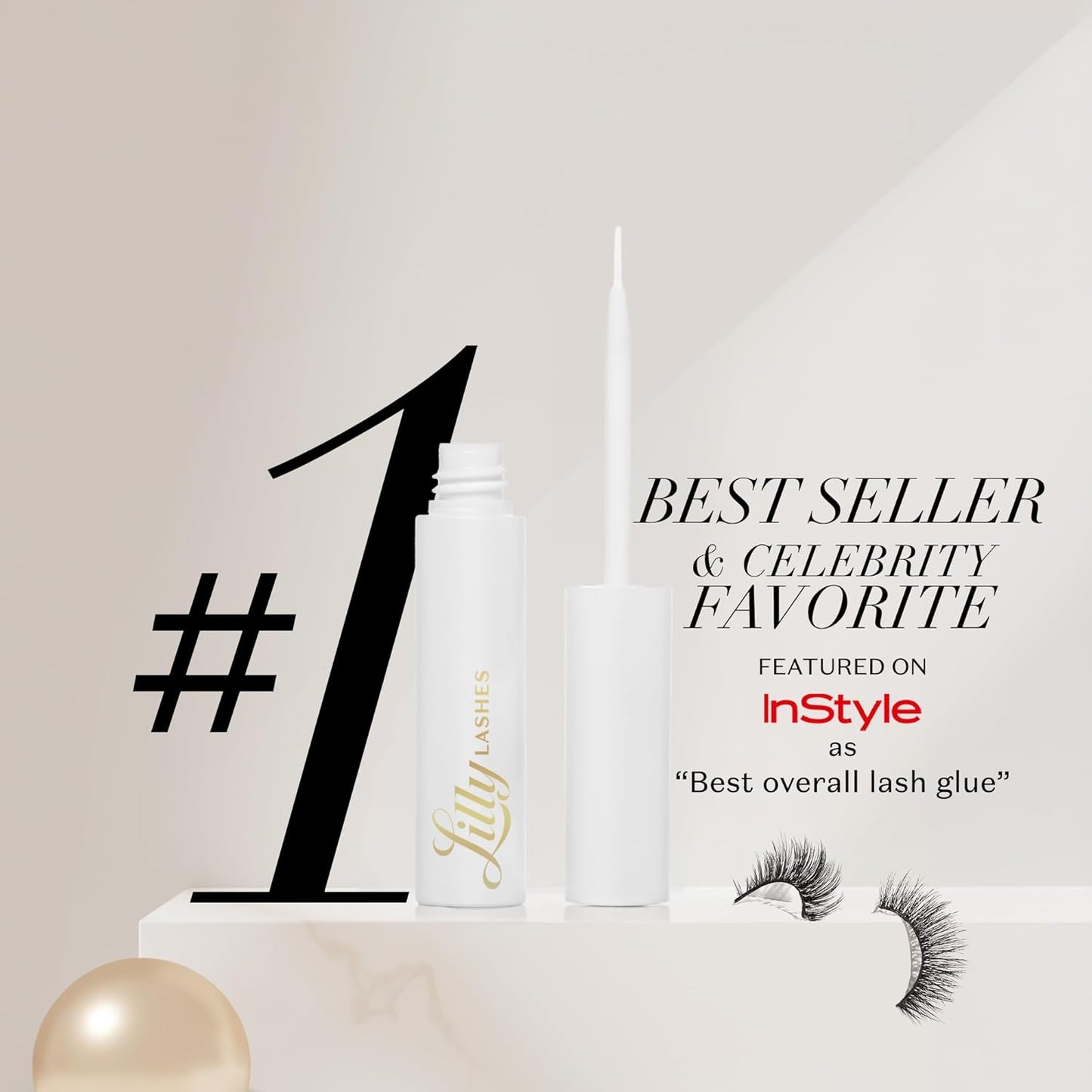 Lilly Lashes Mykonos Lite in Faux Mink, Strip Lashes, Natural Lashes, Reusable False Lashes Natural Look, Lash Strips with Luxury Silk Like Fibers, No Lash Glue Included