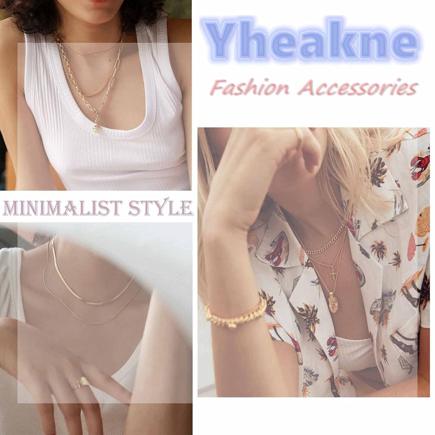 Boho Star Dangle Choker Necklace Gold Chunky Curb Chain Necklace Punk Thick Chain Choker Necklace Minimal Short Chain Necklace Jewelry for Women and Girls