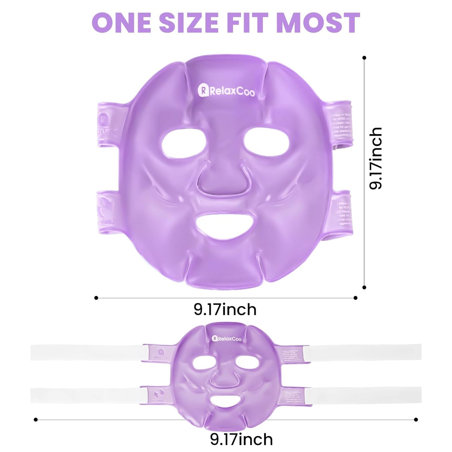 Cold Face Eye Mask Ice Pack Reduce Face Puff,Dark Circles,Gel Hot Cold Compress,Face SPA for Woman Sleeping, Pressure, Headaches, Skin Care, Purple