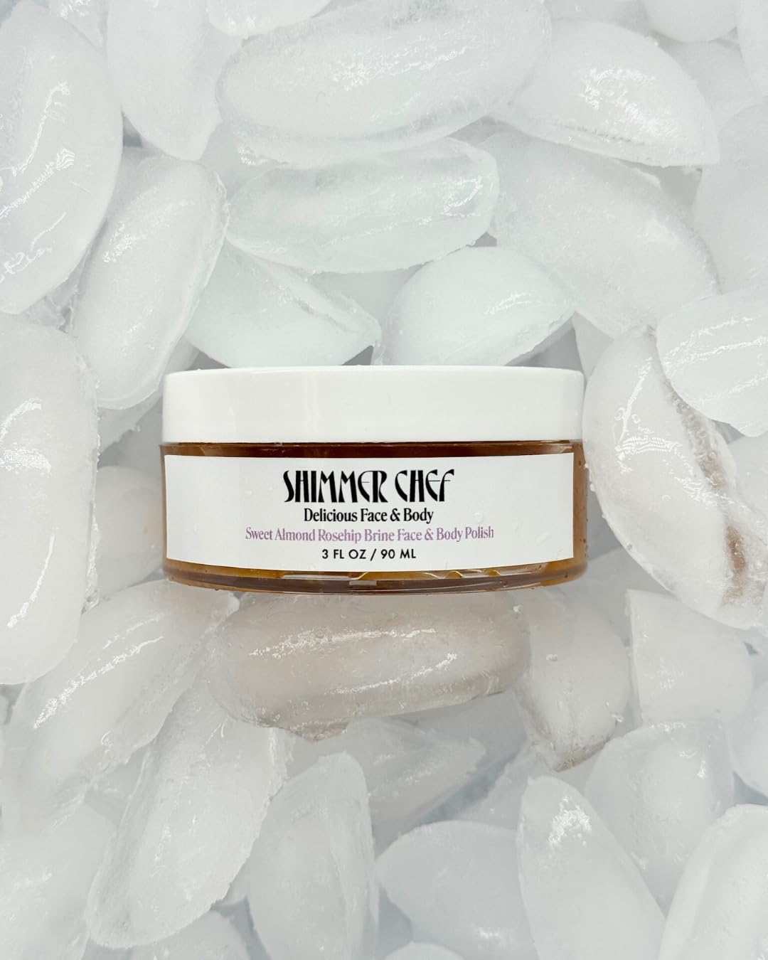 Sweet Almond Rosehip Brine Face & Body Polish | Fusion of Himalayan & Dead Sea Salt, Maple Sugar, Omega 3s & Vitamin E | Reveals Radiance, Elevates Mood with an Exquisite Fragrance | 3 oz