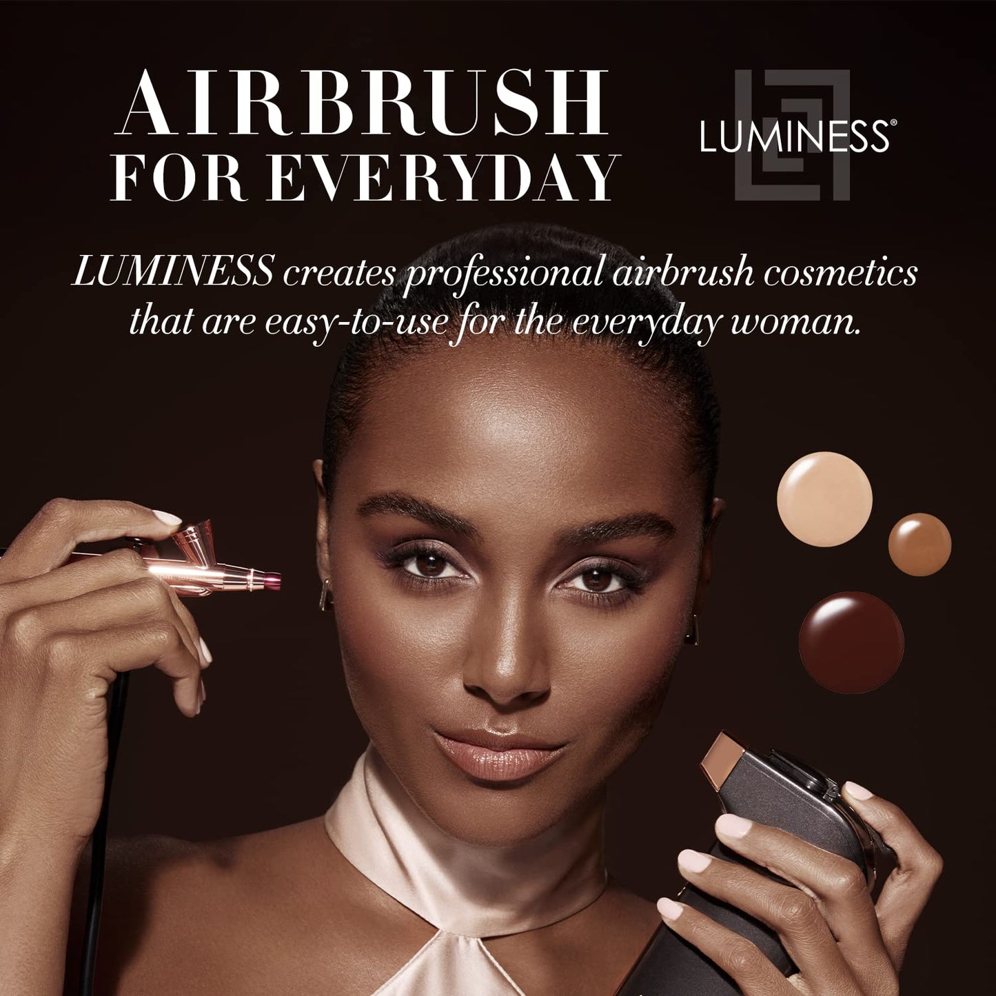 Luminess Air Silk 4-In-1 Airbrush Foundation- Foundation, Shade 110 (.5 Fl Oz) - Sheer to Medium Coverage - Anti-Aging Formula Hydrates and Moisturizes - Professional Makeup Kit for Cordless Air Brush