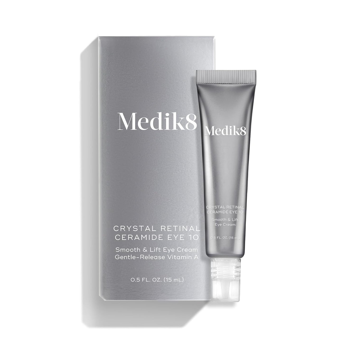 Medik8 Crystal Retinal Ceramide Eye 10 - Gentle Vitamin A Eye Cream - Reduces Appearance of Wrinkles - Perfect for Sensitive Skin - 0.5 ml