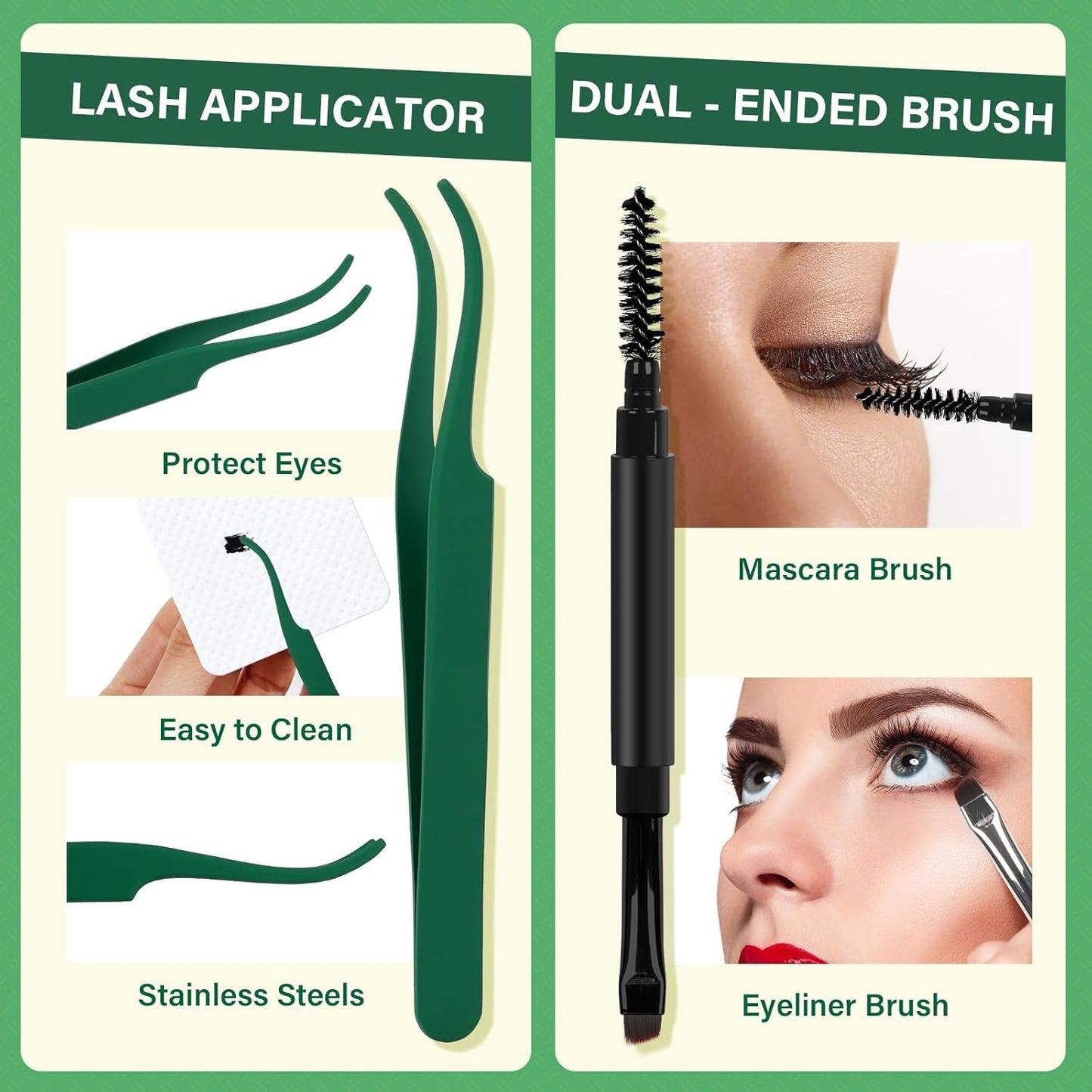 DIY Lash Extension Kit KEYYOU 144pcs Lash Clusters Eyelash Extension Kit with Mascara Brush Bond and Seal Lash Remover Lash Applicators Lash Brush for DIY Lash Extensions (Y12 Kit)