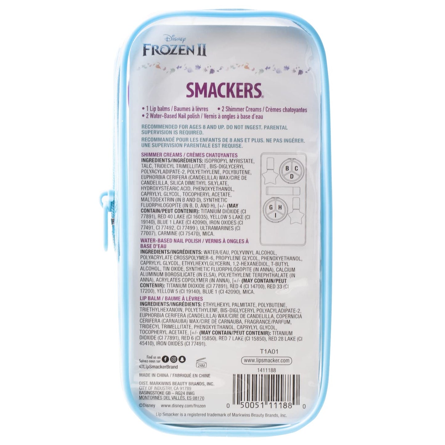 Lip Smacker Disney Frozen II Pouch Makeup Set And Bag For Girls (Pack of 2)