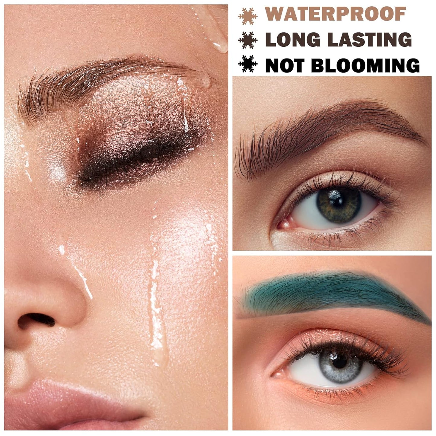 Eyebrow Pomade Cream,Brow Pomade Gel Naturally Long Lasting Waterproof,Delicate and Smooth Eye Brow Makeup Cosmetics with Eyebrow Brush - Purple