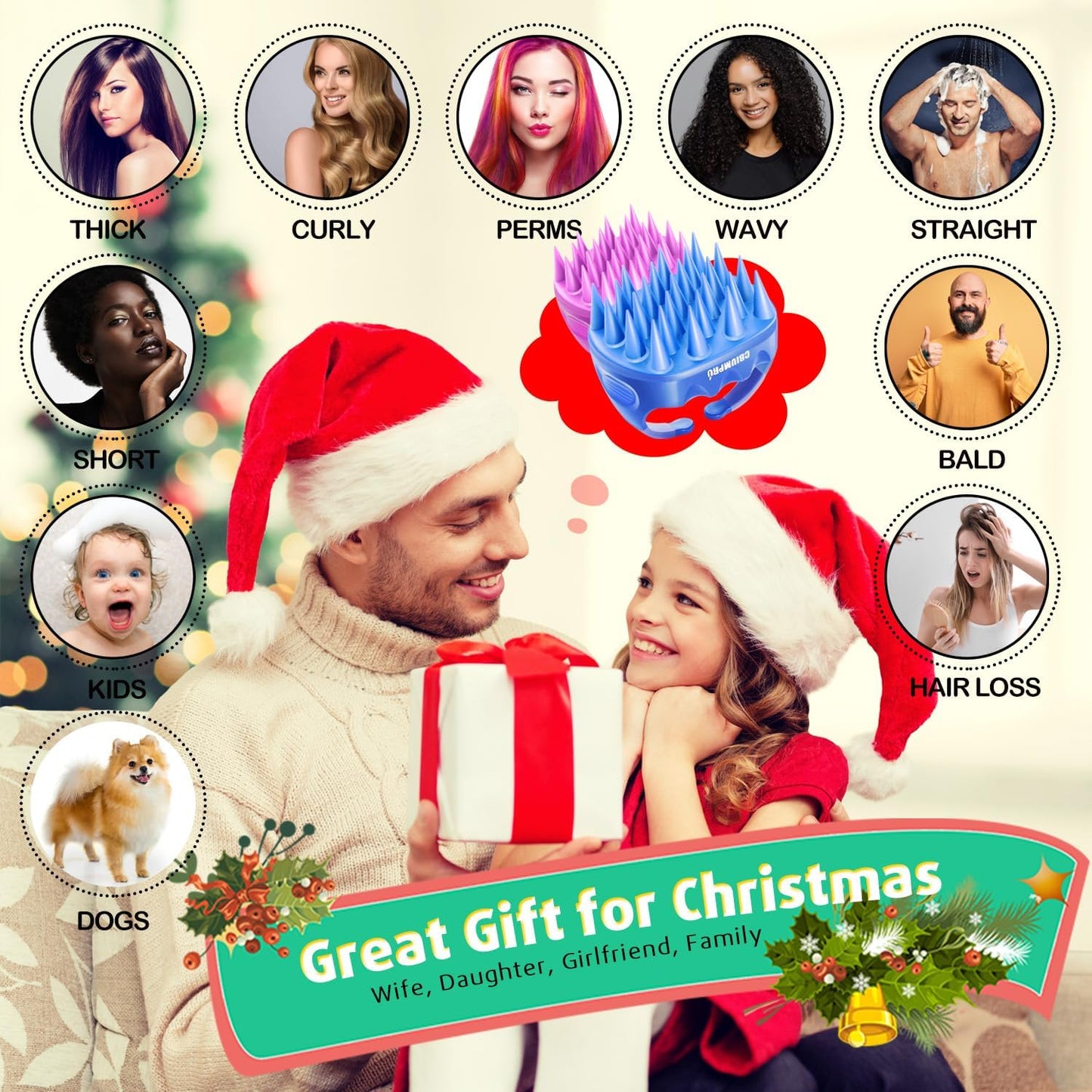 Cbiumpro 2-Pack Scalp Massager Shampoo Brush, Ultra Soft Silicone Scalp Scrubber Exfoliator Brush for Hair Growth & Dandruff Removal - 100% Fit All Hair Types