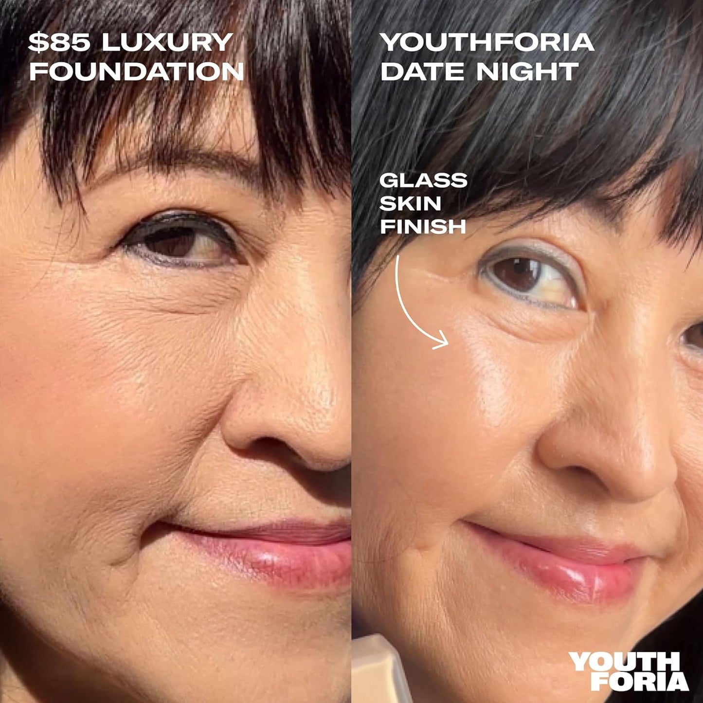 Youthforia Date Night Skin Tint Serum Foundation, Light-Medium Coverage, Hydrating Formula, Vegan & Cruelty-Free, 540 Deep - Neutral with Cool Undertones