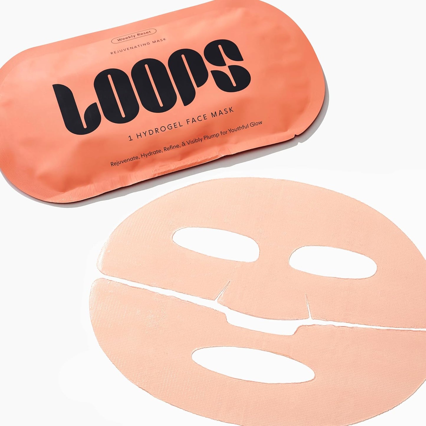 LOOPS WEEKLY RESET - Rejuvenating Hydrogel Face Mask - Rejuvenate, Hydrate, Refine and Visibly Plump for Youthful Glow - Super Moisturizing and Pore Refining - Reduces Signs of Puffiness - 1 Pc