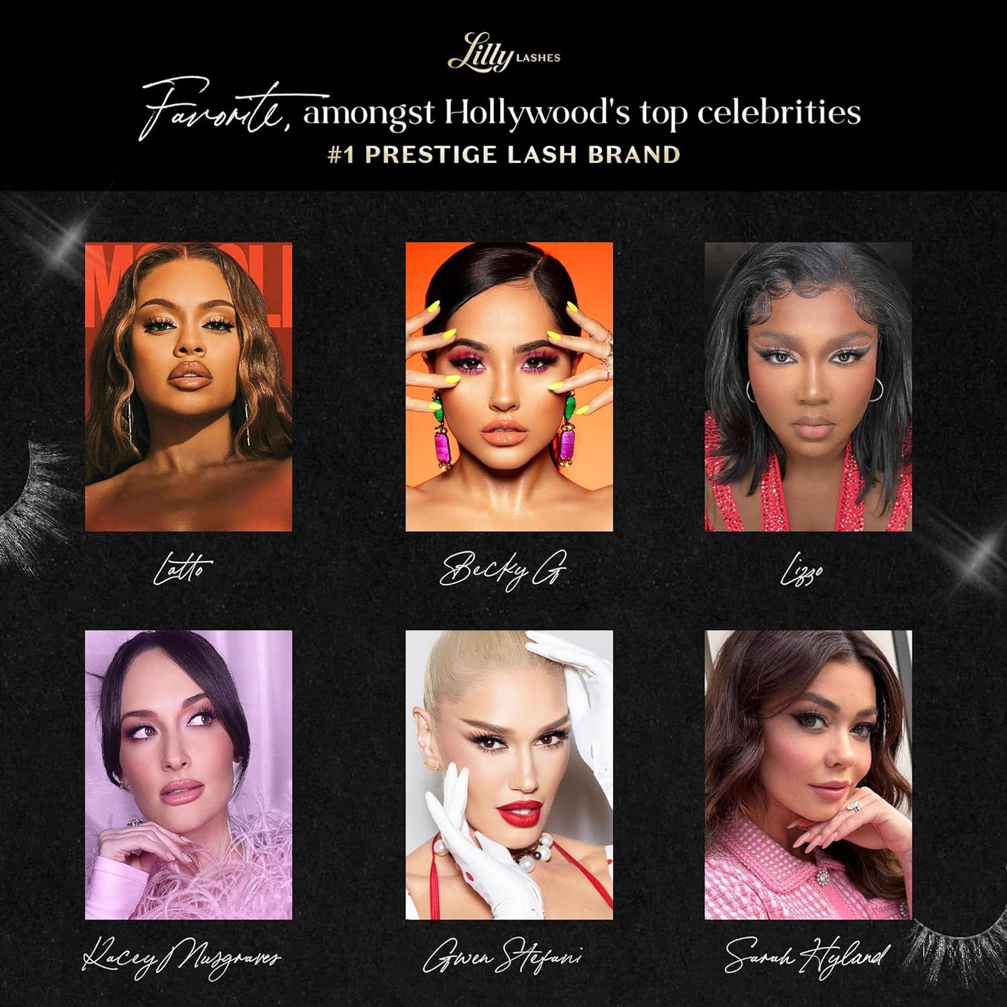 Lilly Lashes Miami Lite Faux Mink Strip Lashes, Light Brown, Reusable, No Glue Included