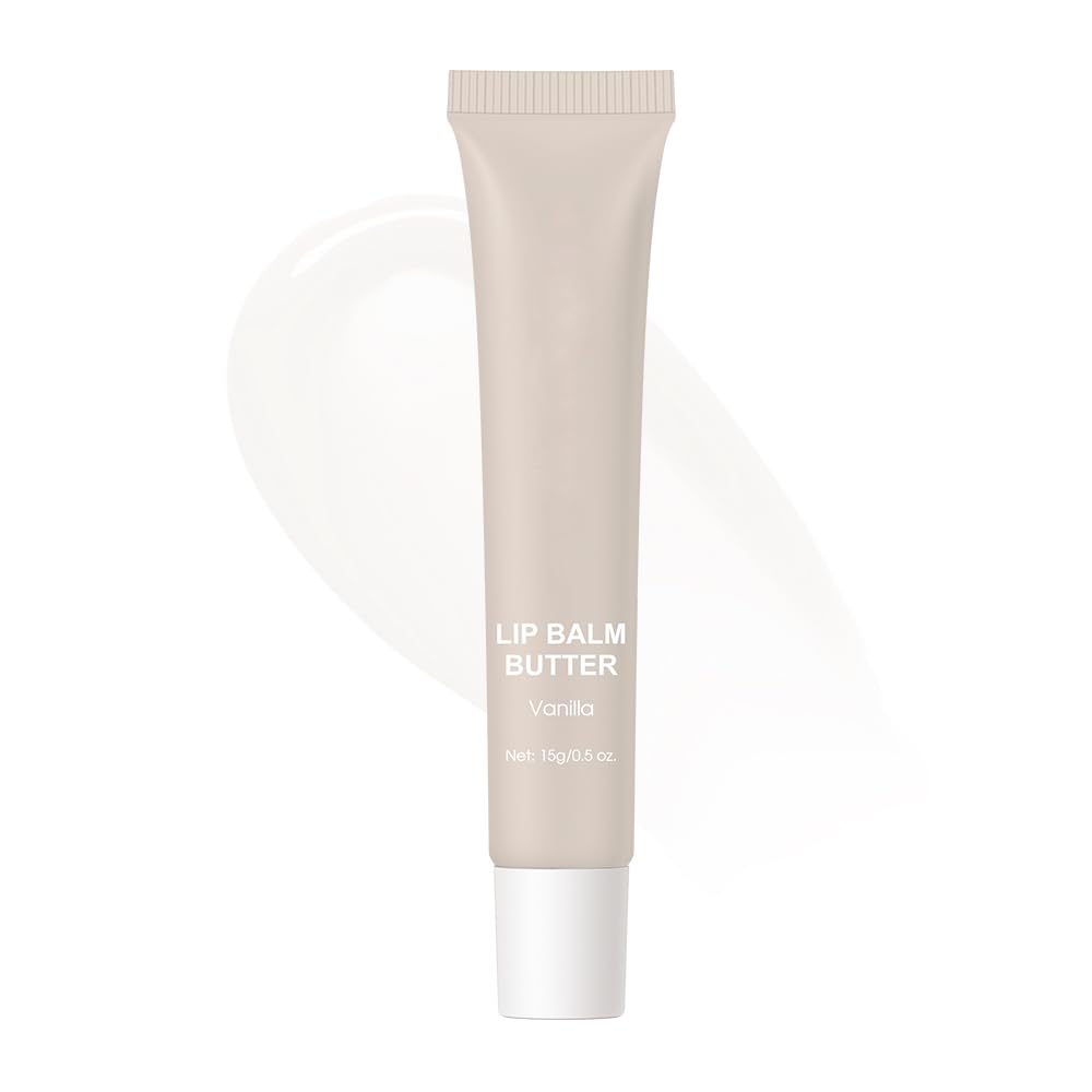 Summer Butter Lip Balm, Moisturizing Hydrating Natural Lip Care, Rich in Nutrients for Soft Smooth Lips (Vanilla)