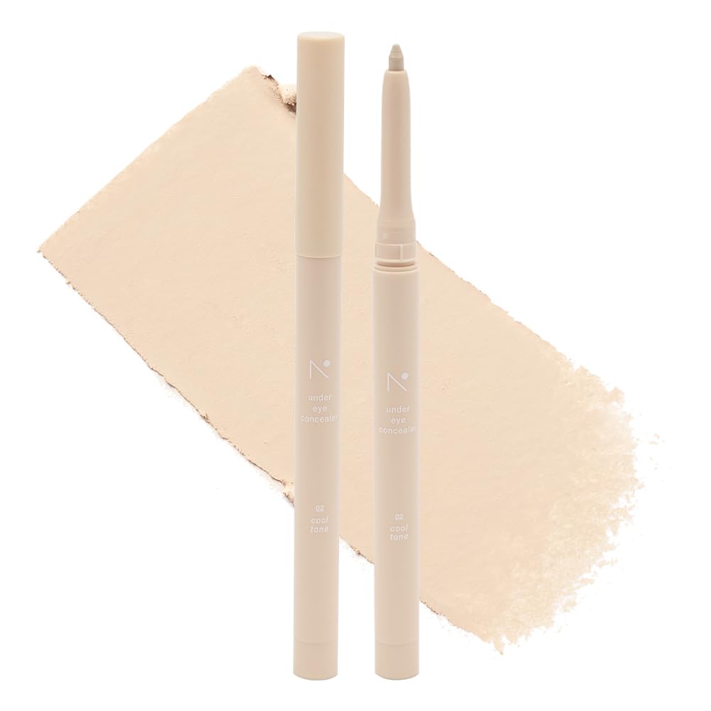 Under Eye Highlighter Pencil (02 cool) | Nobev Highlighter and Concealer with Flawless Coverage | Korean Aegyo Sal Highlighter
