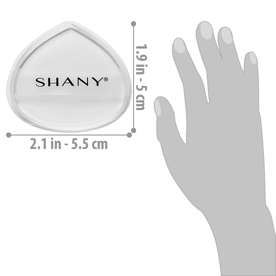 SHANY Stay Jelly Silicone Sponge - Clear & Non-Absorbent Makeup Blending Sponge for Flawless Application with Foundation - CONE
