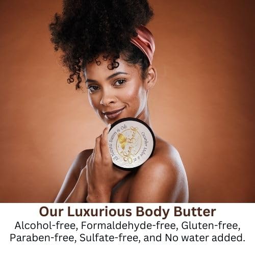 Body Butter Blend: Natural Shea, Cocoa, & Mango w/Jojoba Oil for Radiant Skin and Beard | Moisturizing (8 Oz, Baby Powder)
