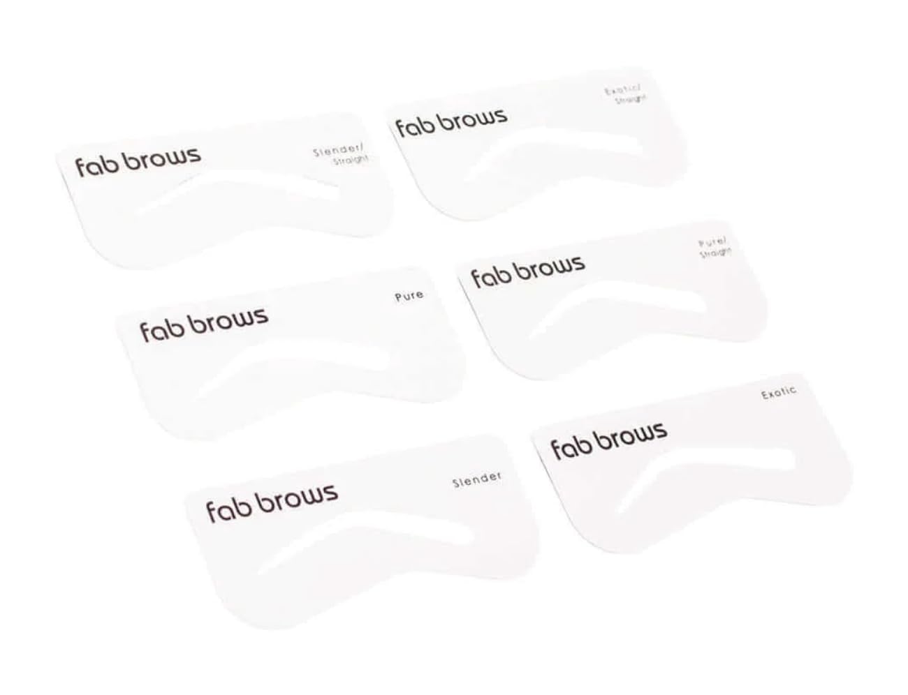 Lux Eyebrow Stencils | Easy Eyebrow Shaper Stencil | Thinner Design | 6 Natural Brow Shapes | Fits All Faces & Sizes | Eyebrow Stencil Kit for Beginners & Professionals | Stencils Only