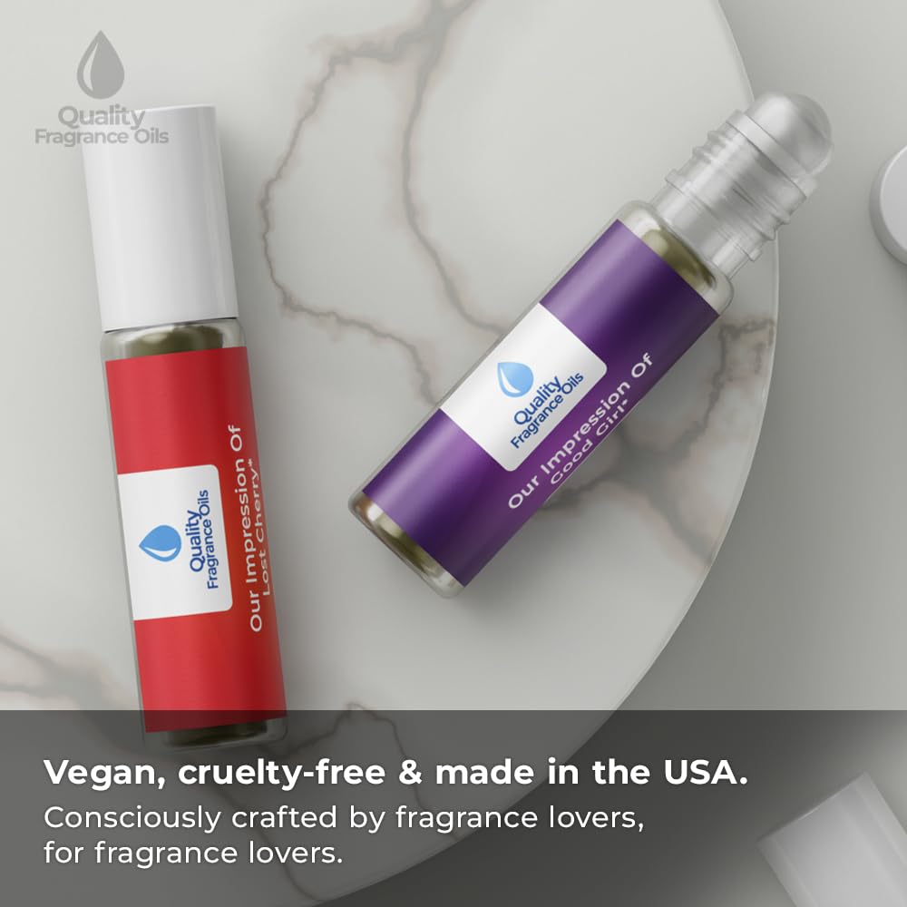 Quality Fragrance Oils' White Flowers Impression #321 | Long-Lasting Perfume Oil, Alcohol-Free, Strong Scent, 10ml Roll-On | Affordable Alternative to Designer Fragrances