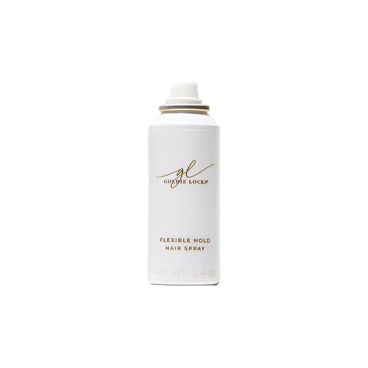 Goldie Locks Travel Size Flexible Hold Hairspray - 3.4 fl oz - Lightweight, All-Day Hold & Brushable Finish - Humidity Resistant - Safe for Extensions & Color-Treated Hair - Protein-Free