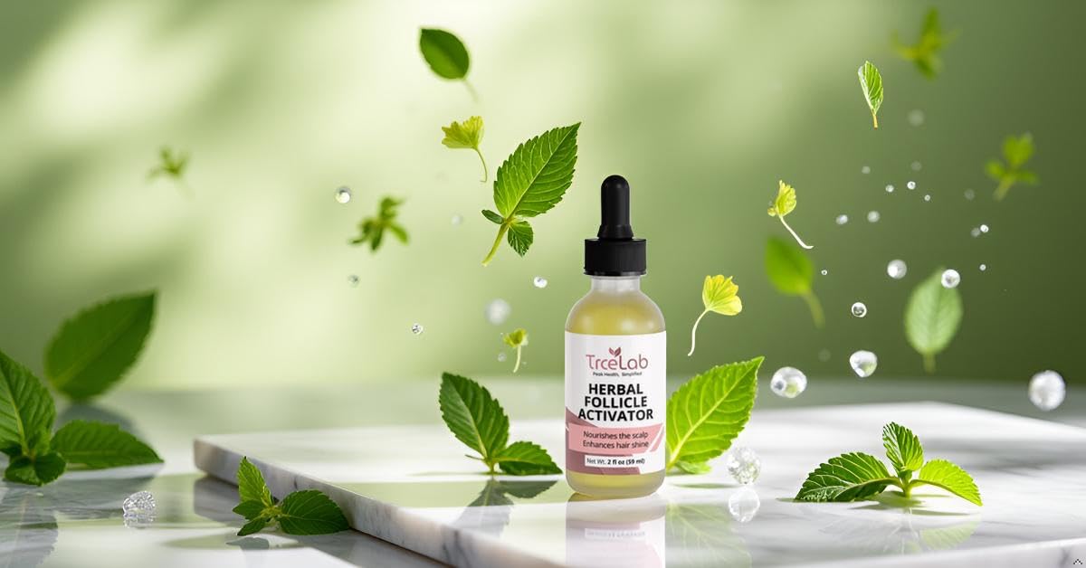 Herbal Follicle Stimulator – Botanical Scalp Serum with Rosemary & Ginger | Nourishing Hair & Scalp Treatment, 2 fl oz