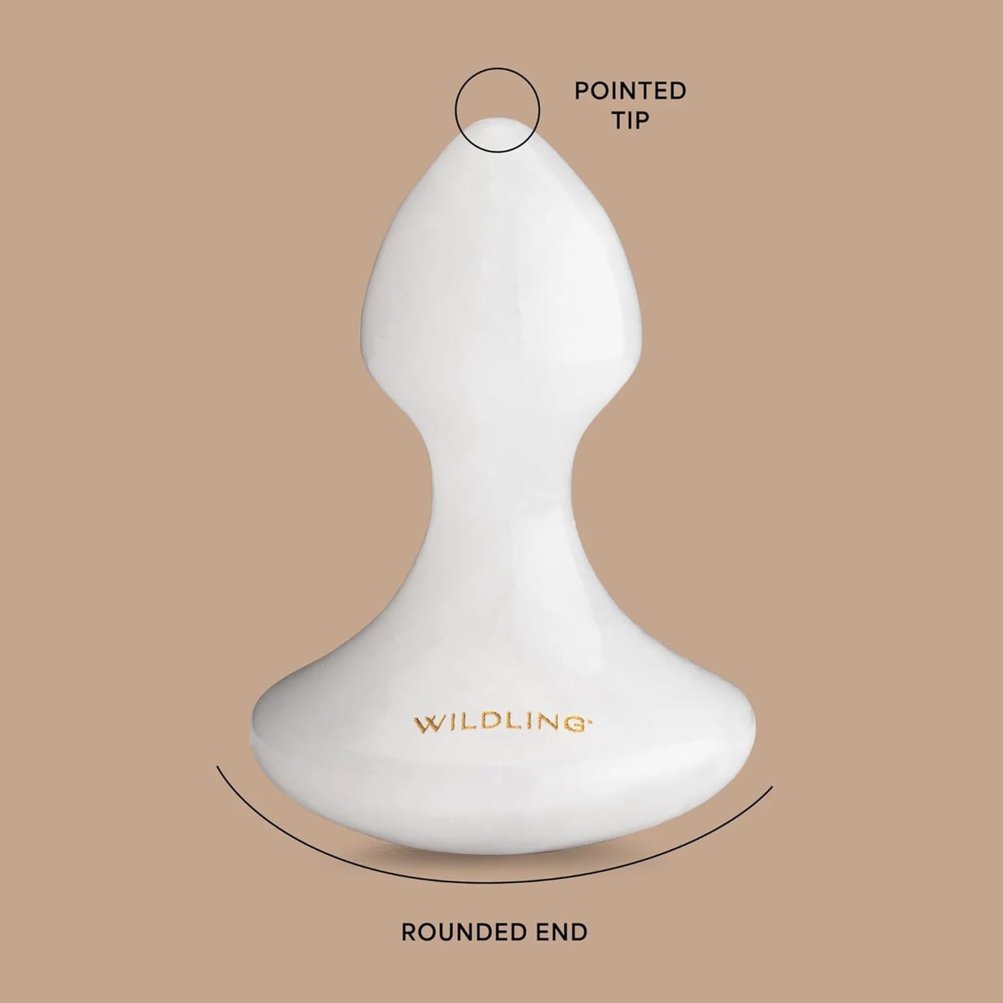 WILDLING Lumin Mushroom | Facial Massage Stone | Made with White Jade | Designed to Cool + De-puff + Calm the Skin | Perfect with Lumin Oil