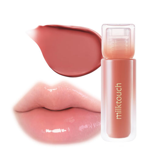 MILKTOUCH Dew Stain Sheer Lip Gloss (01 Morning Haze, 0.14 Fl Oz (Pack of 1))