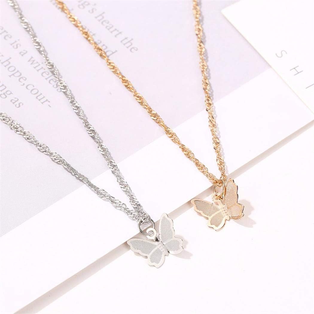 Fashion Necklace with Butterfly Pendant Clavicle Chain Boho Necklaces Simple Choker Jewelry For Woman and Girls