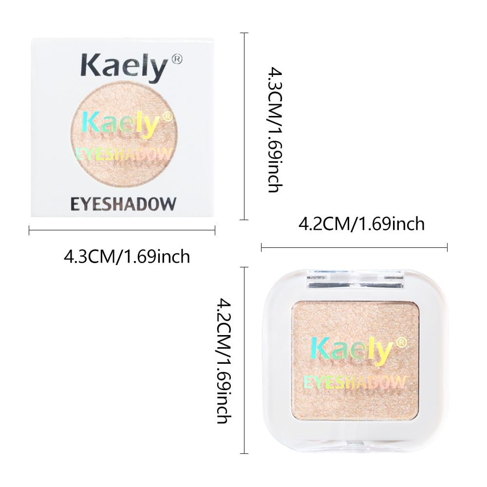 evpct Glitter Shimmer Sparkle Eyeshadow Palette Makeup for Green Blue Eyes, Pearl White silver Glitter Shimmer Metallic Holographic Multichrome Cream Single Monochrome Iridescent Eye Shadow Makeup