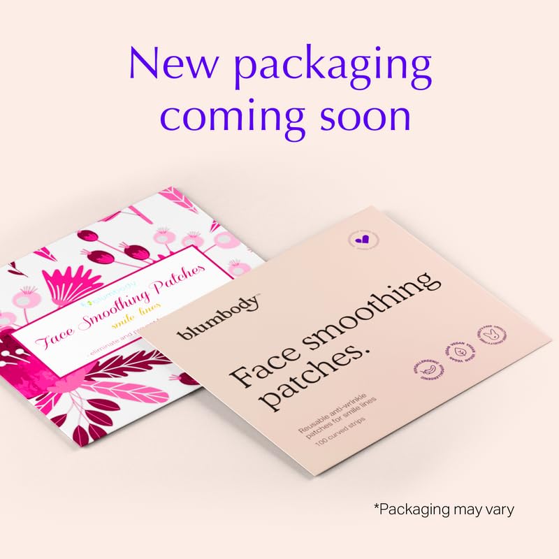 BLUMBODY Face Wrinkle Patches - Anti Wrinkle Facial Patches to Smooth Smile Lines - Non-Silicone Face Patches Wrinkles Tape for Fine Wrinkles between Eyes & Face - For Overnight Wrinkle Use