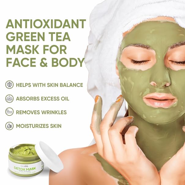 Teami Detox Face Mask for Hydraiting, Moisturizing & Purifying, Blackhead Remover Green Tea Deep Cleanse Mask reduces Acne & oil, Pore Minimizer Clay Mask for All Skin Types, Stick Mask Alternative
