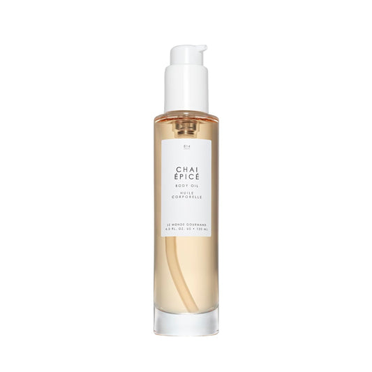 Le Monde Gourmand Chai Épicé Perfumed Body Oil - 4 fl oz (118 ml) - Warm, Spicy, Gourmand Notes