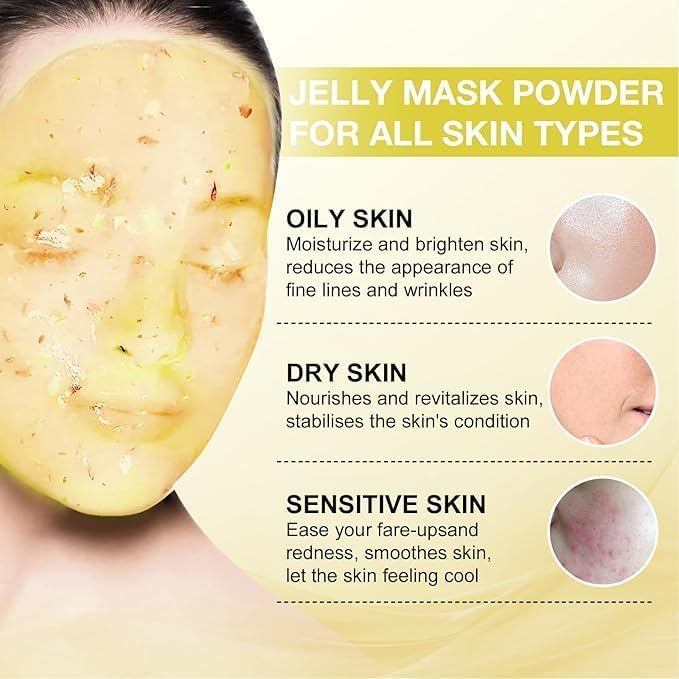 Jelly Mask for Facials Professional, Hydrating & Moisturizing Peel-Off Natural Gel Face Mask SkinCare, Professional Spa Use Jelly Face Masks, Deep Hydration & Glow 23 Fl Oz (Chamomile)