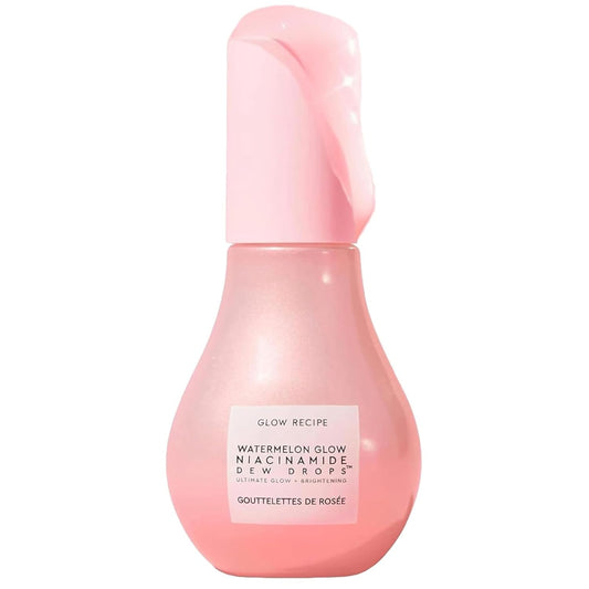Glow Recipe Watermelon Niacinamide Dew Drops - Brightening, Plumping Hydrating Face Serum, Makeup Primer + Liquid Highlighter with Hyaluronic Acid - Dewy & Glowing Korean Skin Care (40ml)