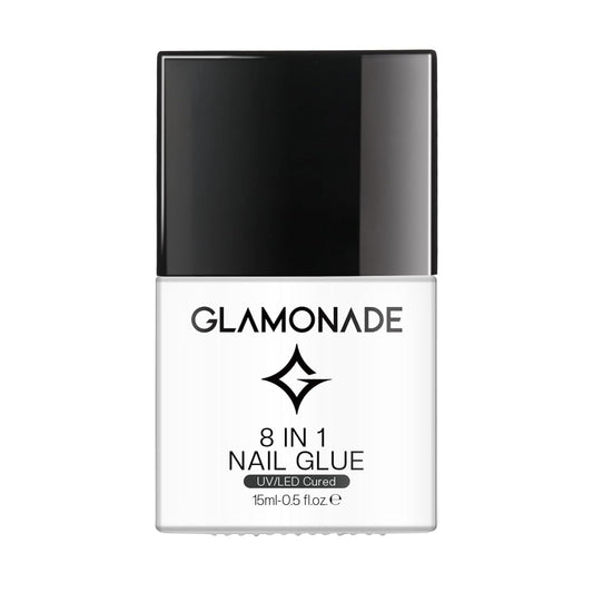 Nail Gel for False Nail Tips and Clear Acrylic Nails, Long Lasting, 8-IN-1 Curing Needed UV Extension Glue for False Nail Tips and Press on Nails, Fall Halloween Nails, 0.5 Fl Oz