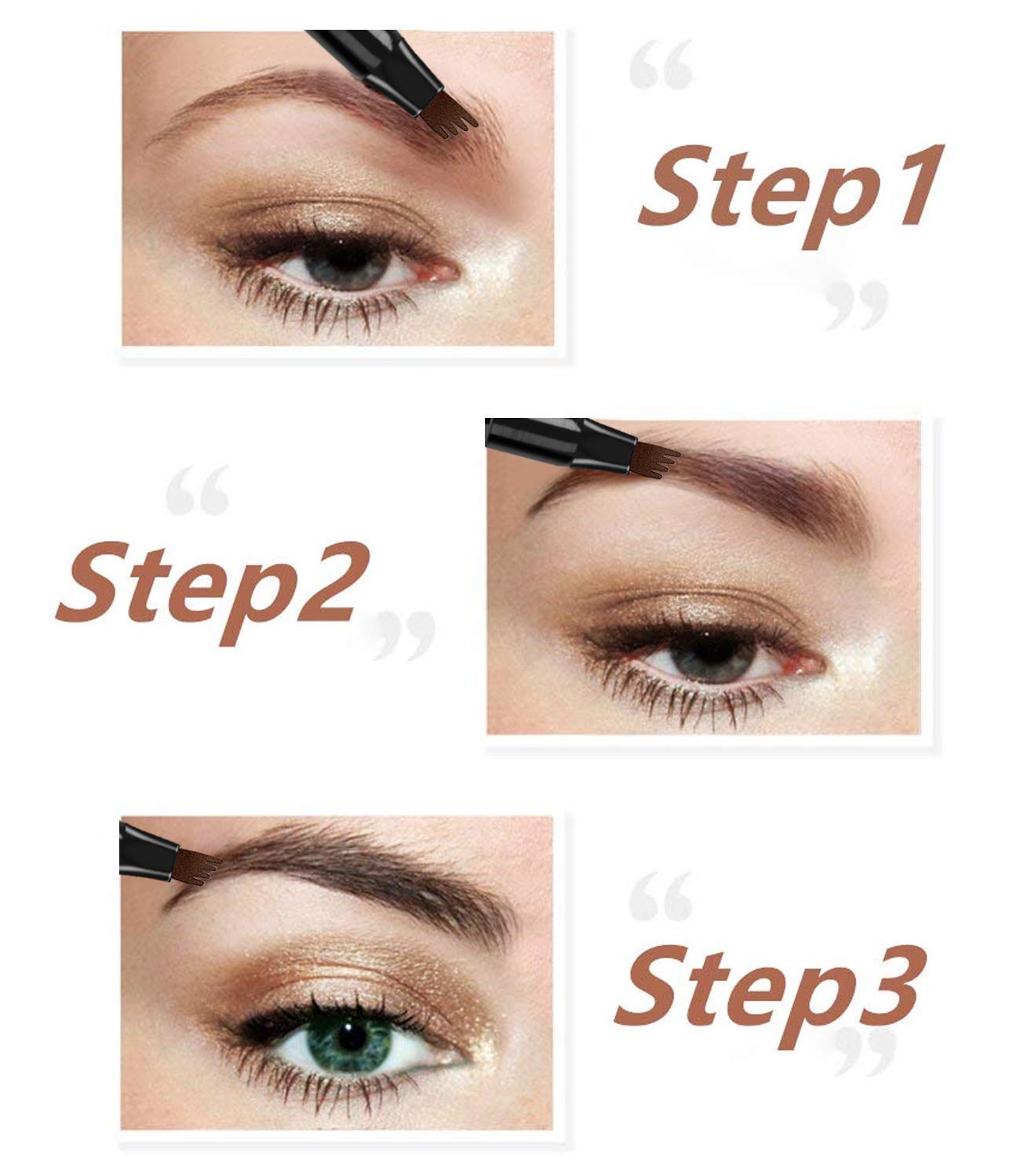 iMethod Eyebrow Pen - iMethod Eyebrow Pencil with a Micro-Fork Tip Applicator Creates Natural Looking Brows Effortlessly and Stays on All Day, Black