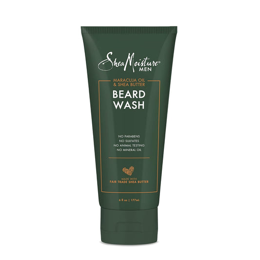 SheaMoisture Beard Wash for Full Beards - Maracuja Oil & Shea Butter to Deep Clean and Refresh - 6 oz
