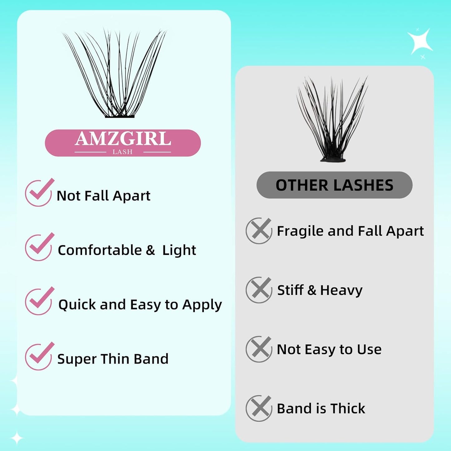 Lash Clusters Wispy 280PCS Eyelash Extension 30D 40D Cluster Lashes Individual Lashes DIY Lash Extension Natural Look Cluster Eyelash Extensions Soft False Eyelashes at Home for Beginners(10mm)