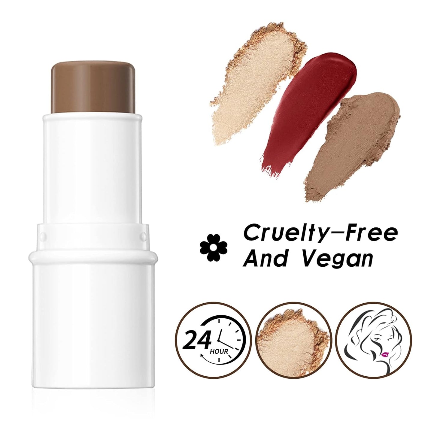 Contour Stick, Face Concealer Stick, Bronzer Facial Repair 3D Wonder Stick Face Body Shading Stick Foundation Cream (03 Contour Stick)