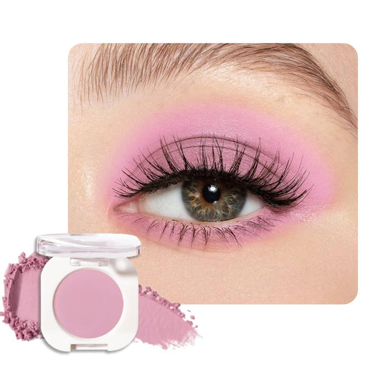 Light Peach Matte Eyeshadow Palette for Women, Single Monochrome Eye Shadow Makeup, Shiny Pressed Powder, Blendable Natural sombras para ojos, Holographic,Vegan,Travel -2