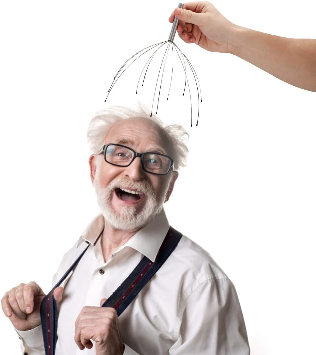 4 Pack Scalp Massagers, Handheld Head Massage Tingler, Scratcher for Deep Relaxation, Hair Stimulation and Stress Relief Christmas Gift