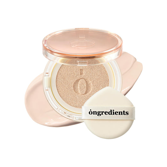 Skin Barrier Glow Cover Cushion, All-day Coverage, Glow Finish, Lightweight, Skincare-Like Texture, Non-cakey Makeup, Korean Cushion Foundation (#15C Dew at Dawn, 0.15 oz)