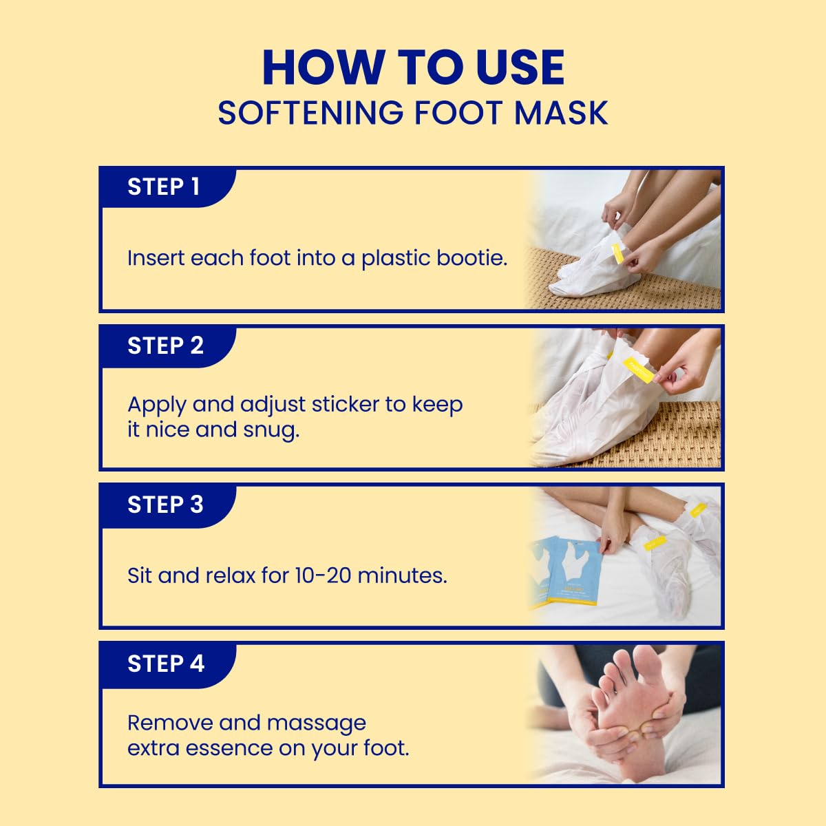 FACETORY Body Spa Sheet Mask Bundle Variety Pack of 3 with Korean Sheet Masks for Feet, Hands, and Butt - Softening, Hydrating, Nourishing, and Refreshing, for Dry, Cracked Skin