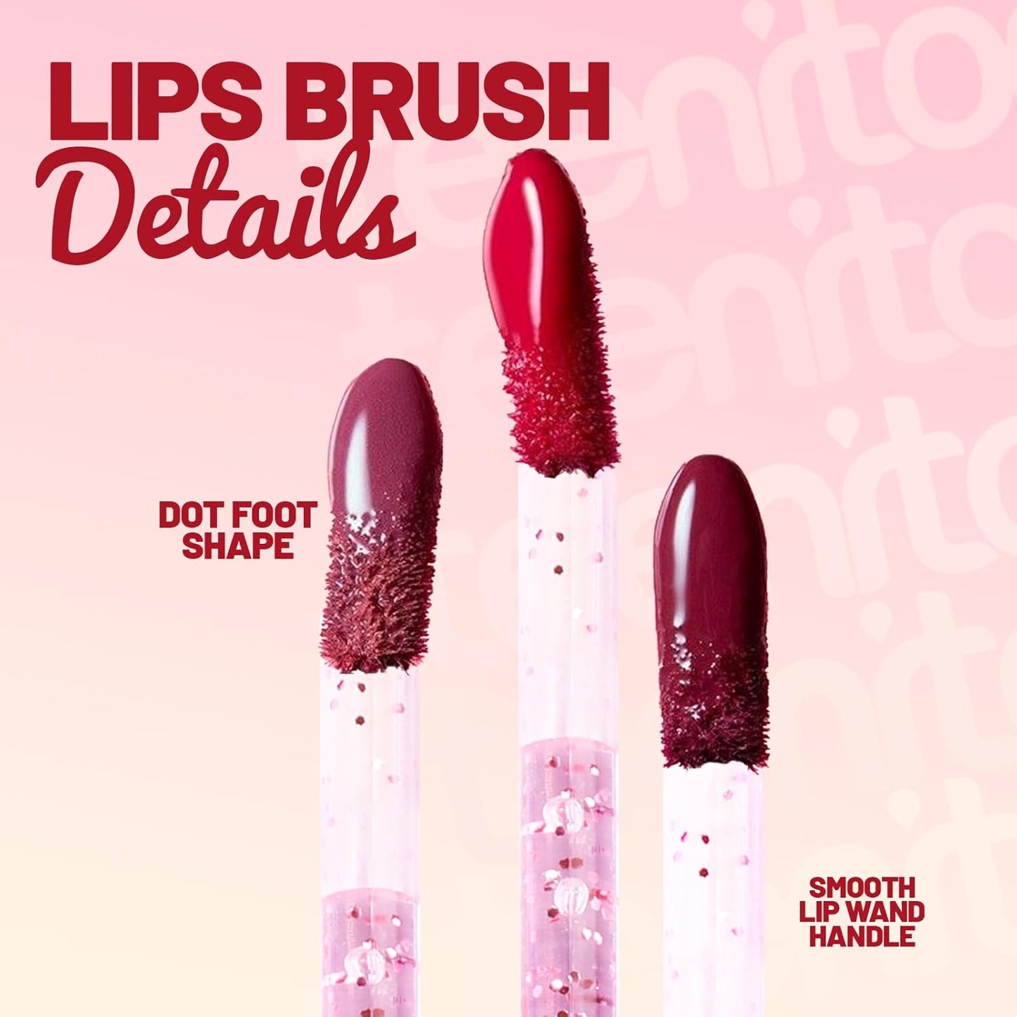 Teenitor 600pcs Lip Applicators Disposable, Crystal Pink Lip Wands Lipstick Applicator Wands, Lip Brush Lint Free Applicators For Makeup Crystal Pink