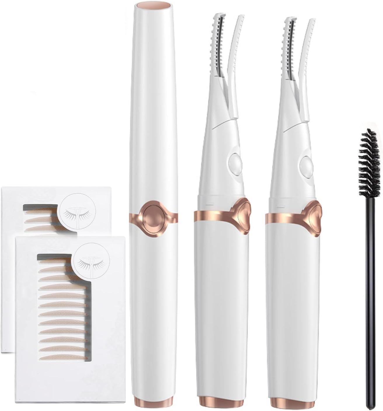 Electric Eyelash Curlers, 2025 New Heated Eyelash Curler, Eyelash Curler for Women, with 8s Fast Heating, 3 Adjustable Temperatures, USB Rechargeable for Long-Lasting Curls (2Pcs White)