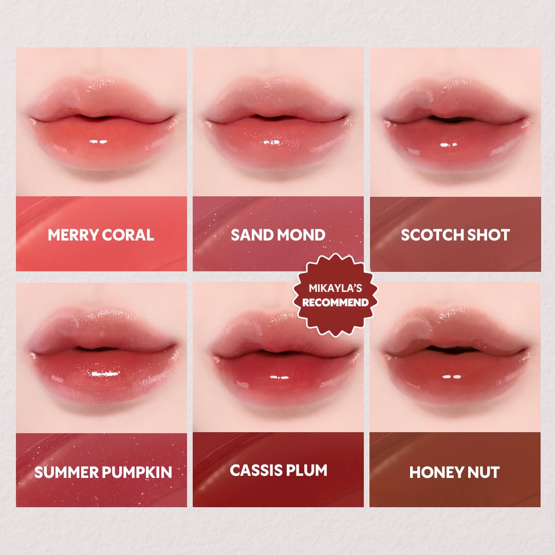 TIRTIR [*Mini Size Waterism Tinted Lip Gloss #29 Eveny, 0.06 Fl Oz – Kiss Ready Lipgloss, 12H Long Lasting Non Sticky Natural Tinted Glow Korean Multiuse Cheek and Lip Tint for Women gift