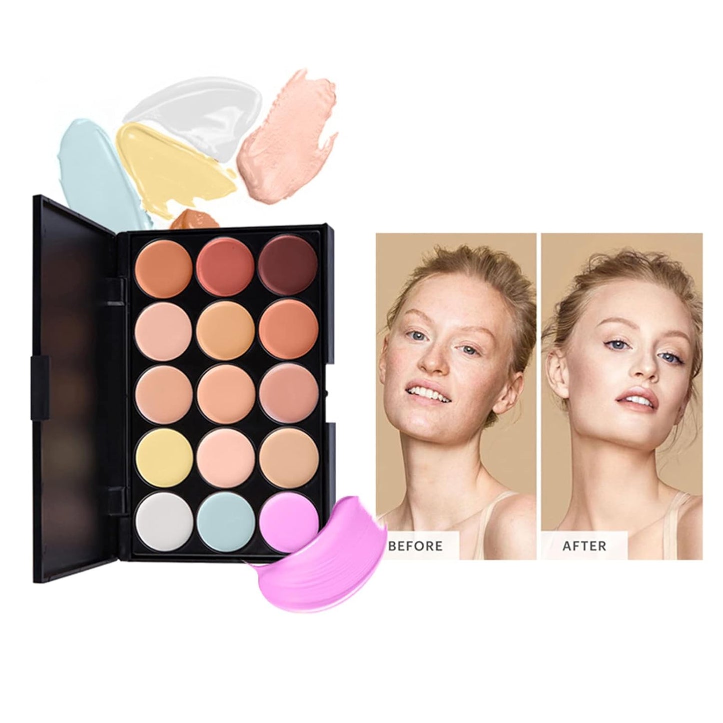 All-in-one Holiday Makeup Gift Set | Full Makeup Kit for Women Essential Starter Bundle Include Eyeshadow Palette Lipstick Blush Cream Concealer Face Powder Eyeliner Mascara Lipgloss Brush