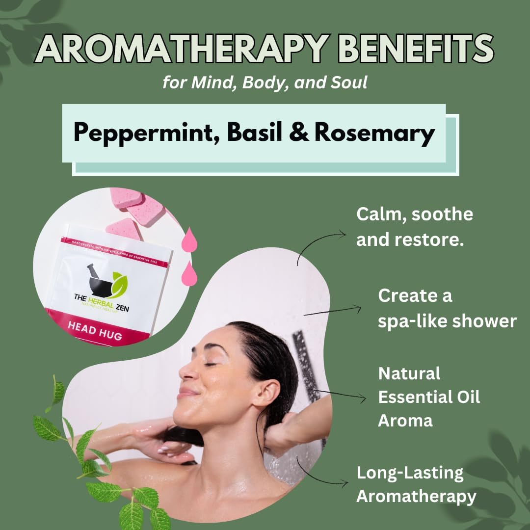 Head Hug Shower Steamers Aromatherapy for Soothing Relief, Bath Gift for Women, Mothers Day, Shower Steamers for Women and Men, Shower Bombs Made in The USA, Shower Tablets with Essential Oils